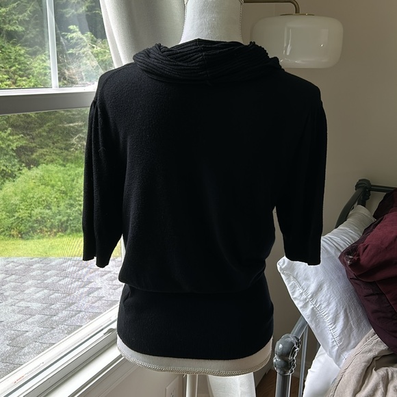 Black Cowlneck Sweater Apt.9 size Large - Picture 3 of 5